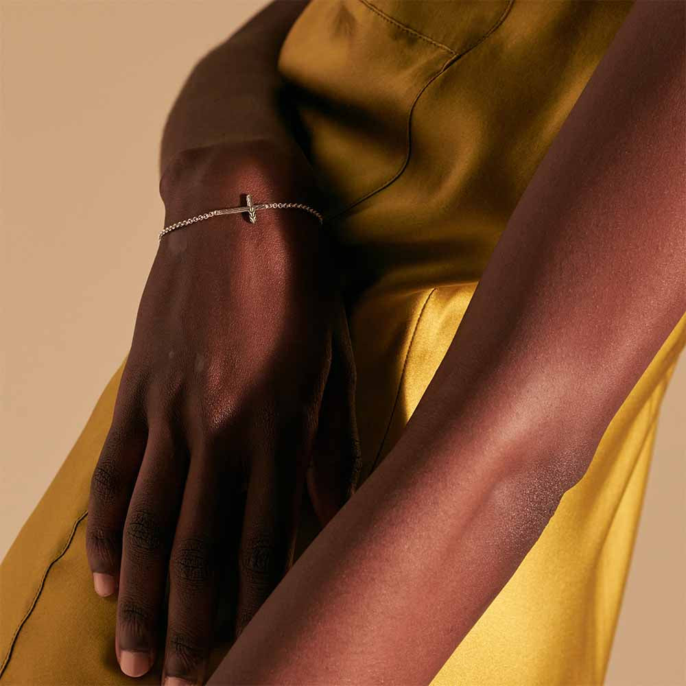 John Hardy Classic Chain Silver Cross Bracelet