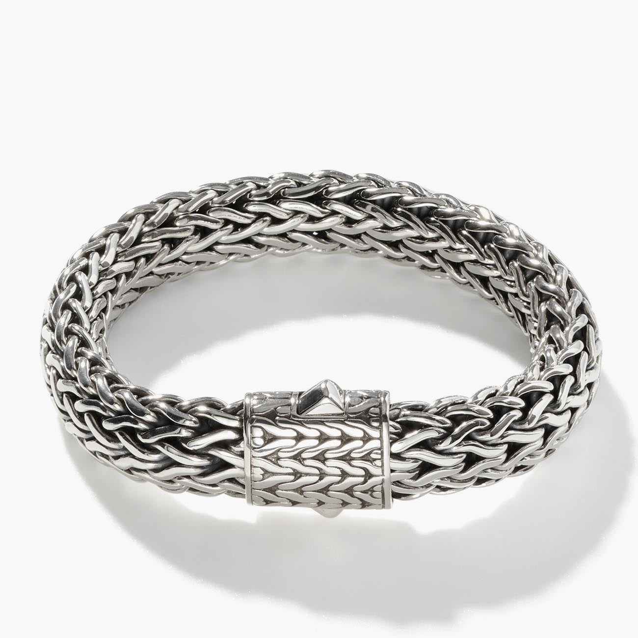 John Hardy Icon 10mm Silver Bracelet with Chain Clasp