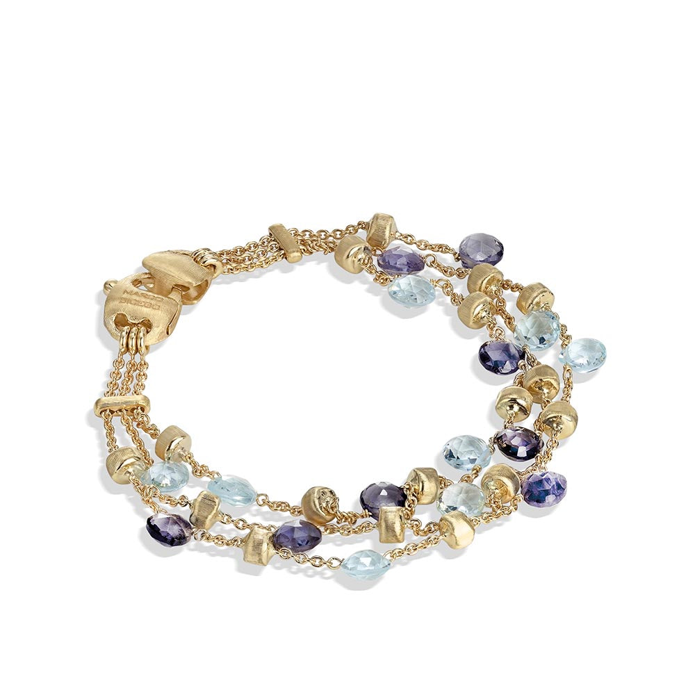 Marco Bicego Paradise Three Strand Gemstone Bracelet