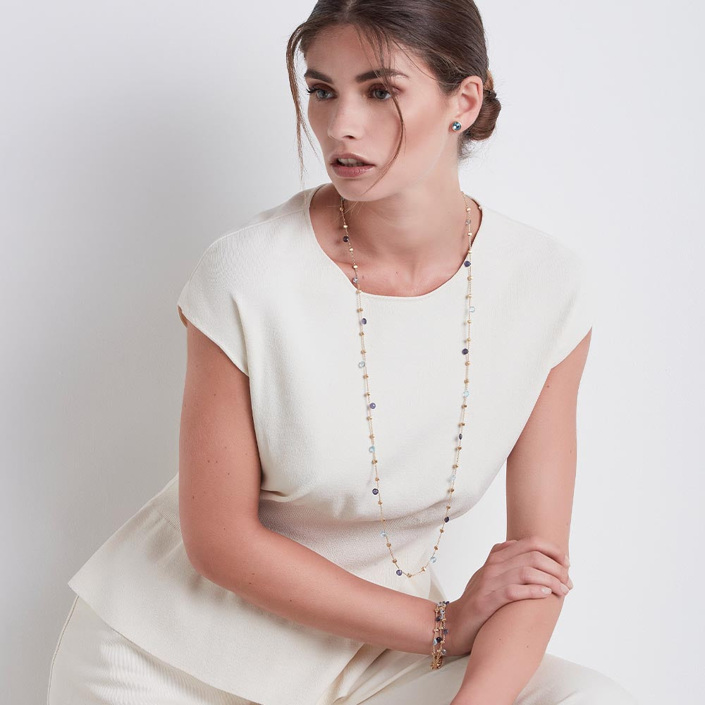 Marco Bicego Paradise Three Strand Gemstone Bracelet