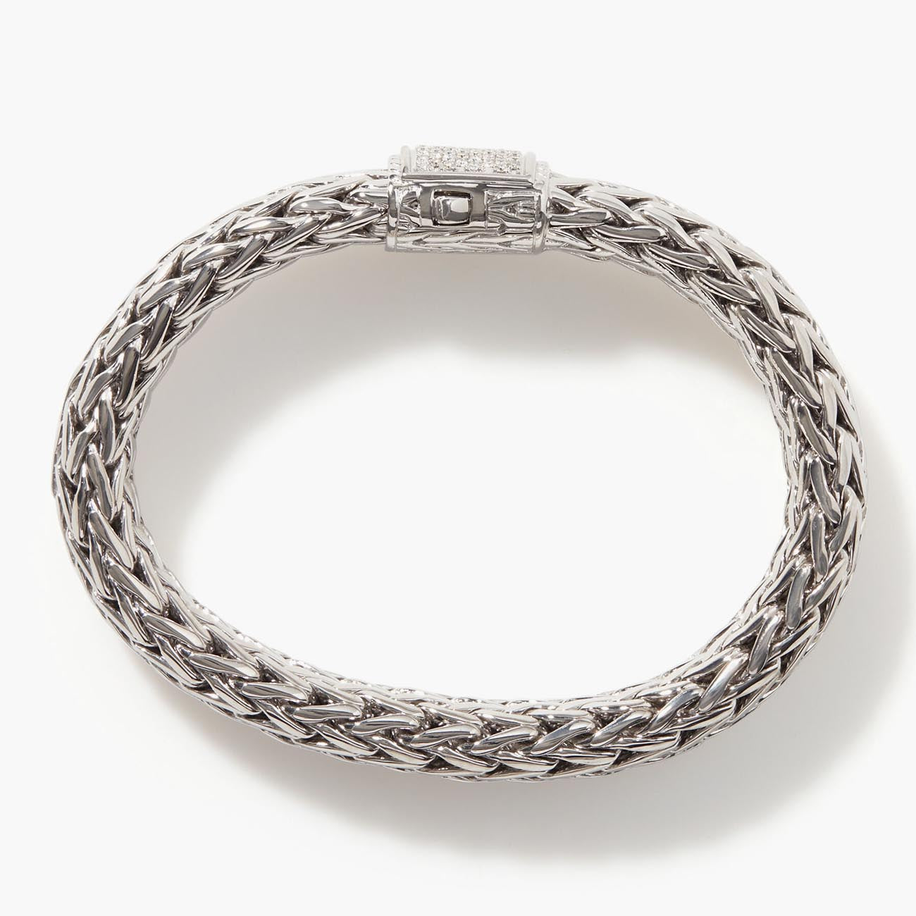 John Hardy Icon 10.5mm Bracelet Pave Diamond Clasp