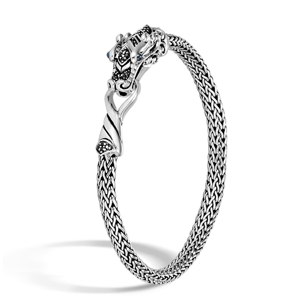 John Hardy Legends Naga Slim Black Sapphire Dragon Head Bracelet
