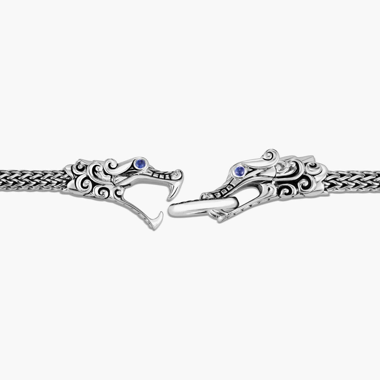 John Hardy Legends Naga Double Dragon Sapphire Station Bracelet