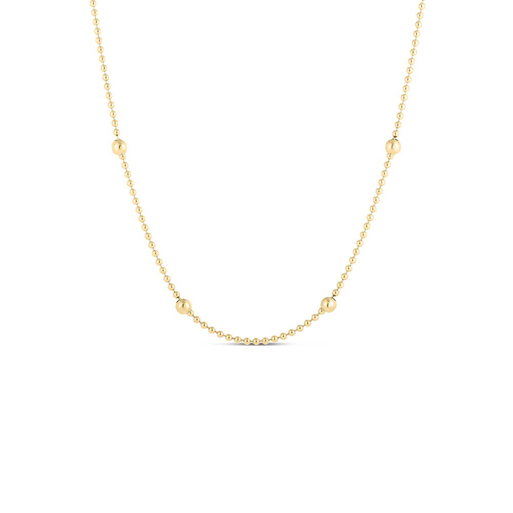 Roberto Coin Beaded Station Chain - 18 Inch