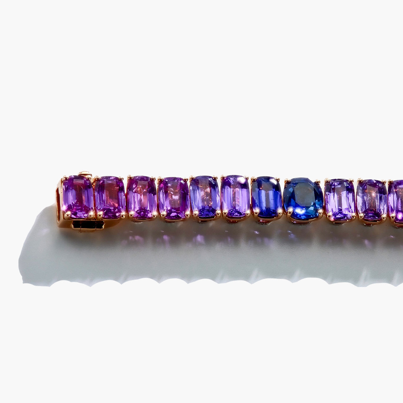 Graduated Multi-Color Sapphire Necklace