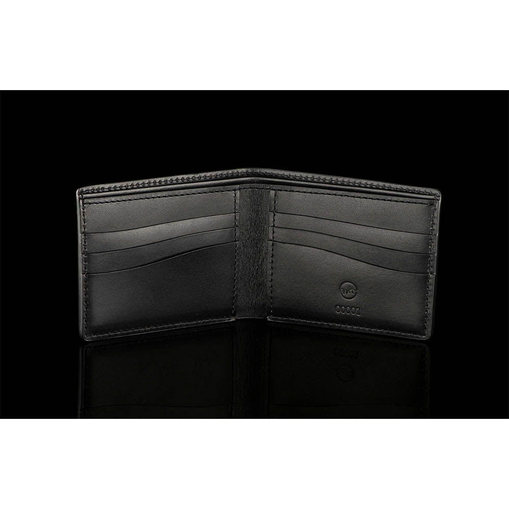 William Henry Midnight Black Bi Fold Wallet