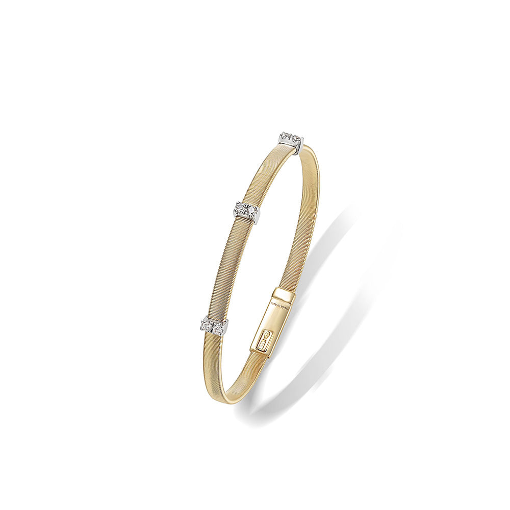 Marco Bicego Masai Gold and Diamond Single Strand Bracelet