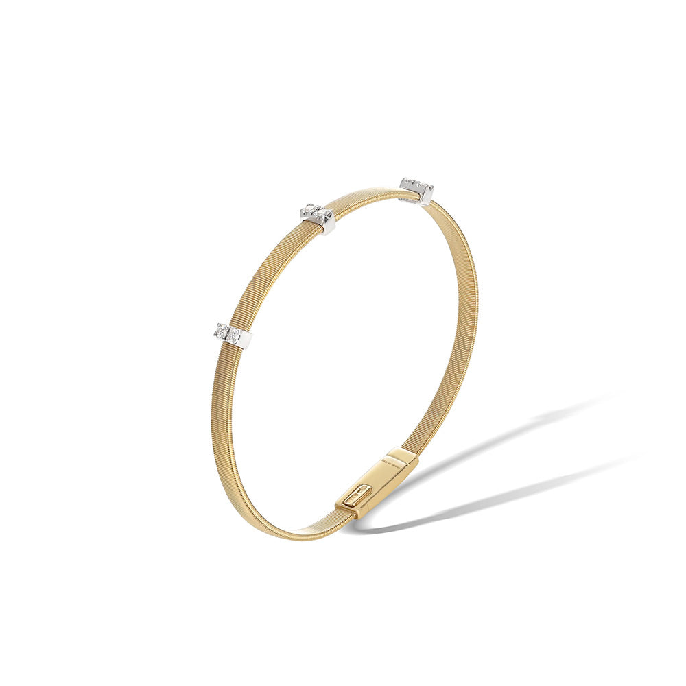 Marco Bicego Masai Gold and Diamond Single Strand Bracelet