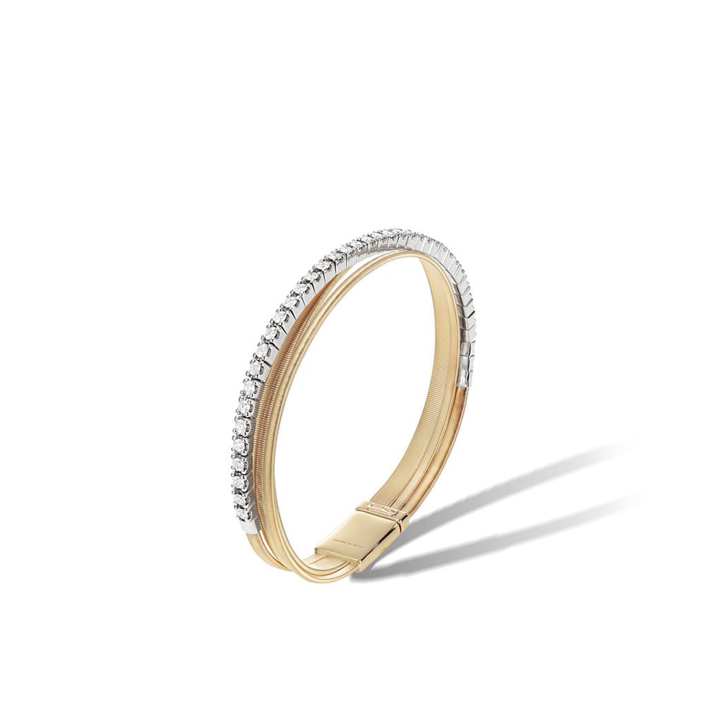 Marco Bicego Masai Three Strand Diamond Crossover Bracelet