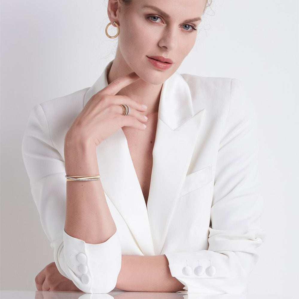 Marco Bicego Masai Three Strand Diamond Crossover Bracelet