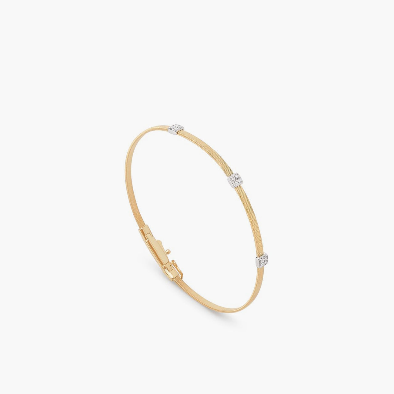 Marco Bicego Masai Small 3-Station Diamond Bracelet in 18K Yellow Gold
