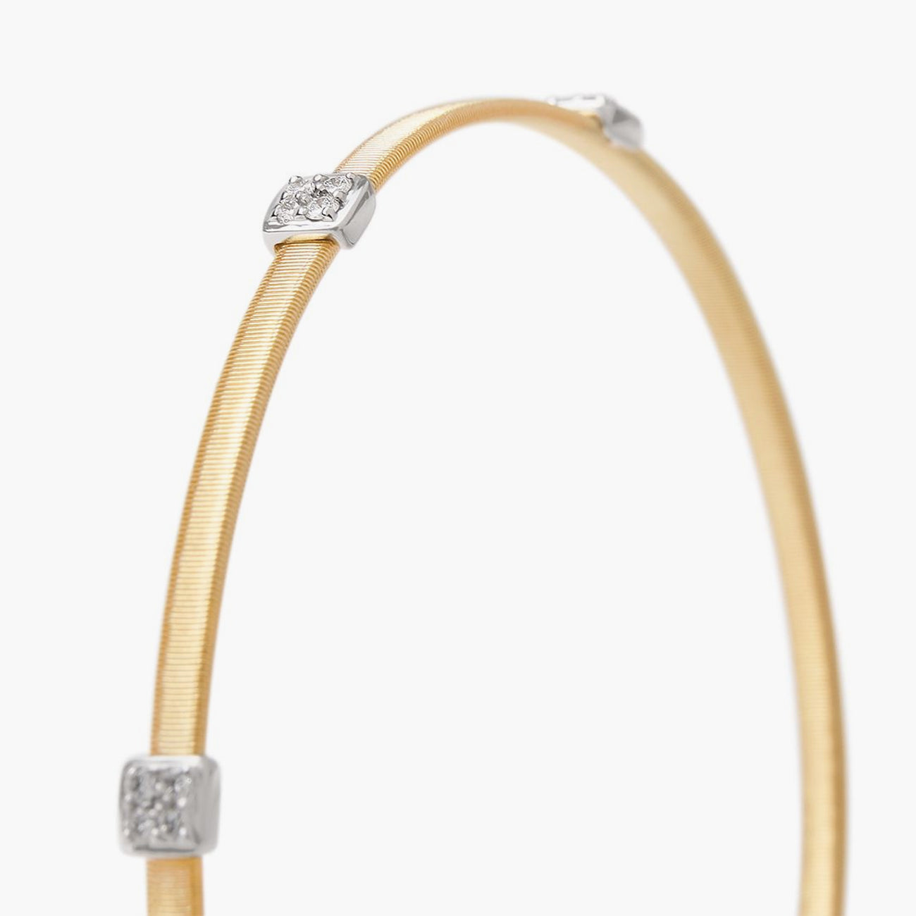 Marco Bicego Masai Small 3-Station Diamond Bracelet in 18K Yellow Gold