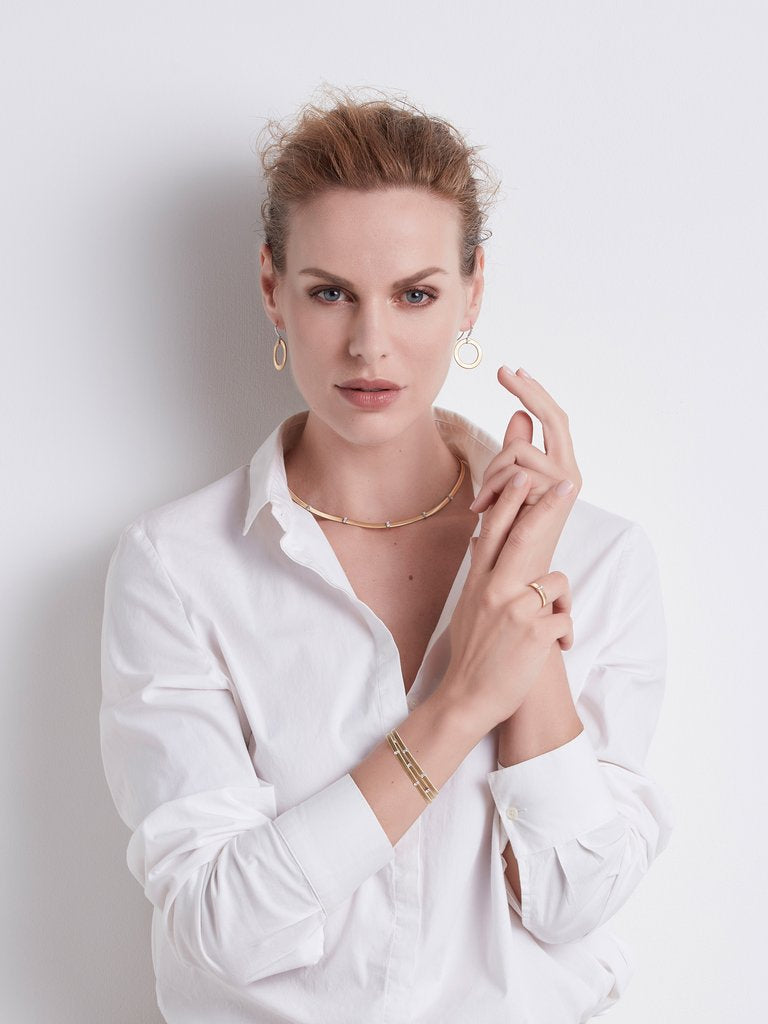 Marco Bicego Masai Gold and Diamond Triple Strand Bracelet