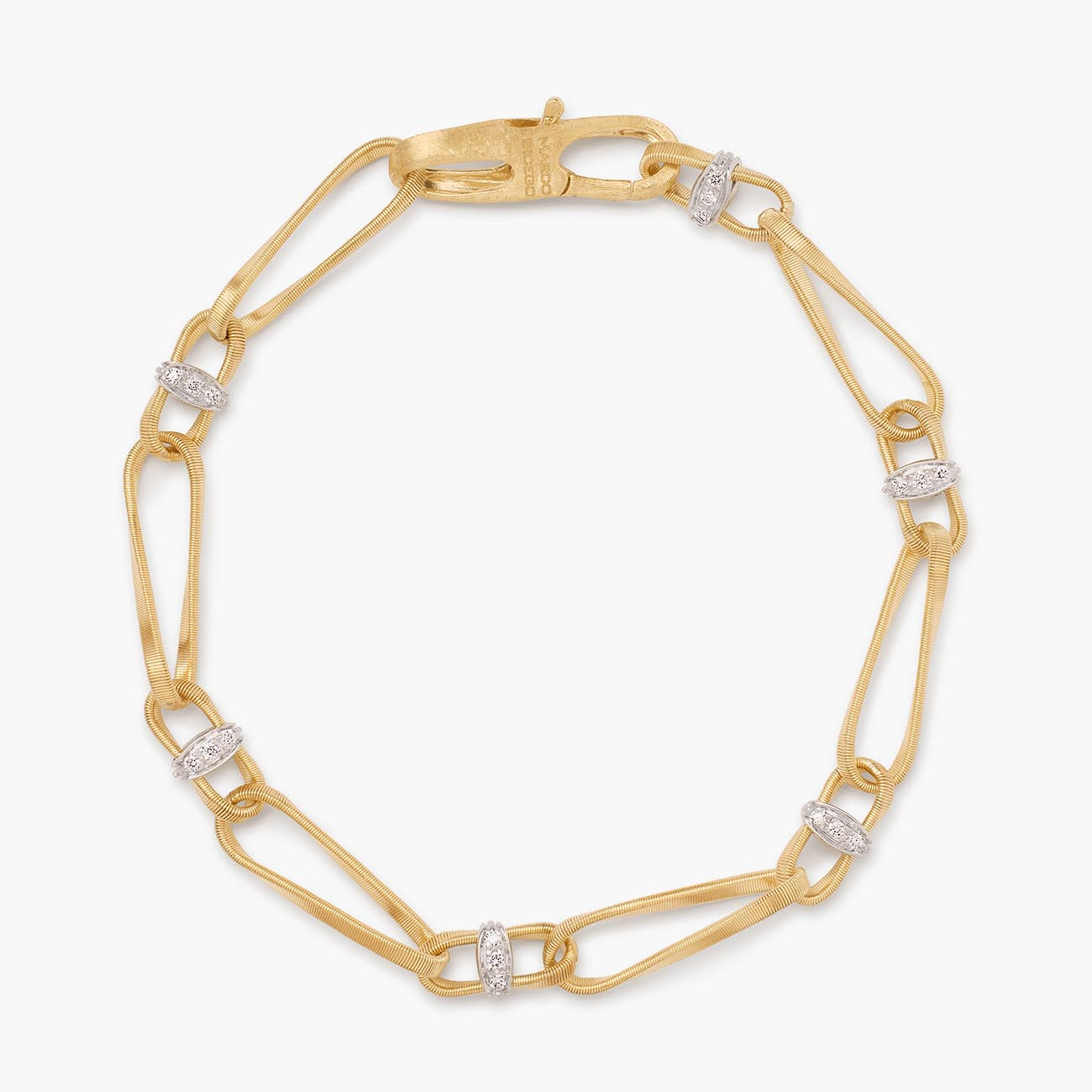 Marco Bicego Marrakech Onde Diamond Twisted Chain Bracelet