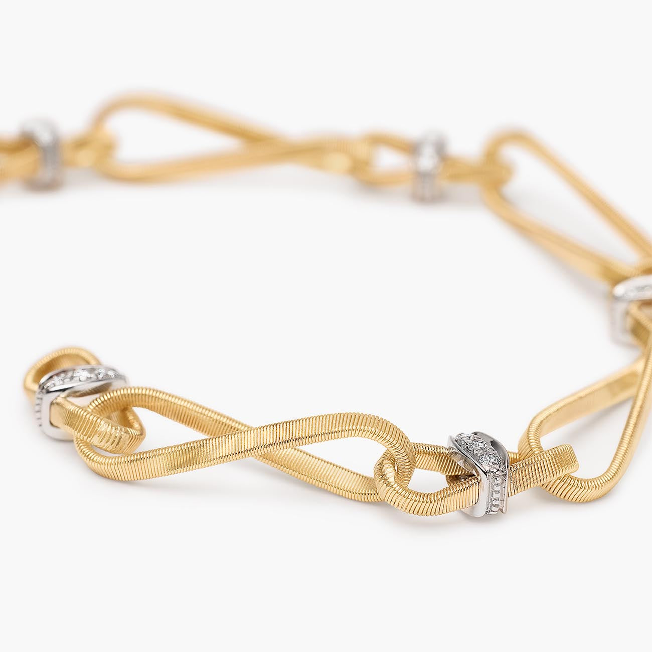 Marco Bicego Marrakech Onde Diamond Twisted Chain Bracelet
