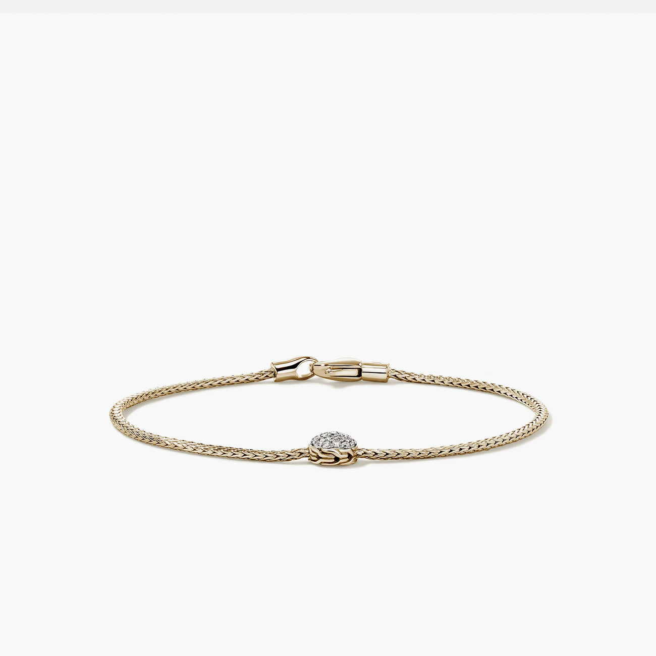 John Hardy Essential Diamond Pavé Bracelet in 14K Yellow Gold