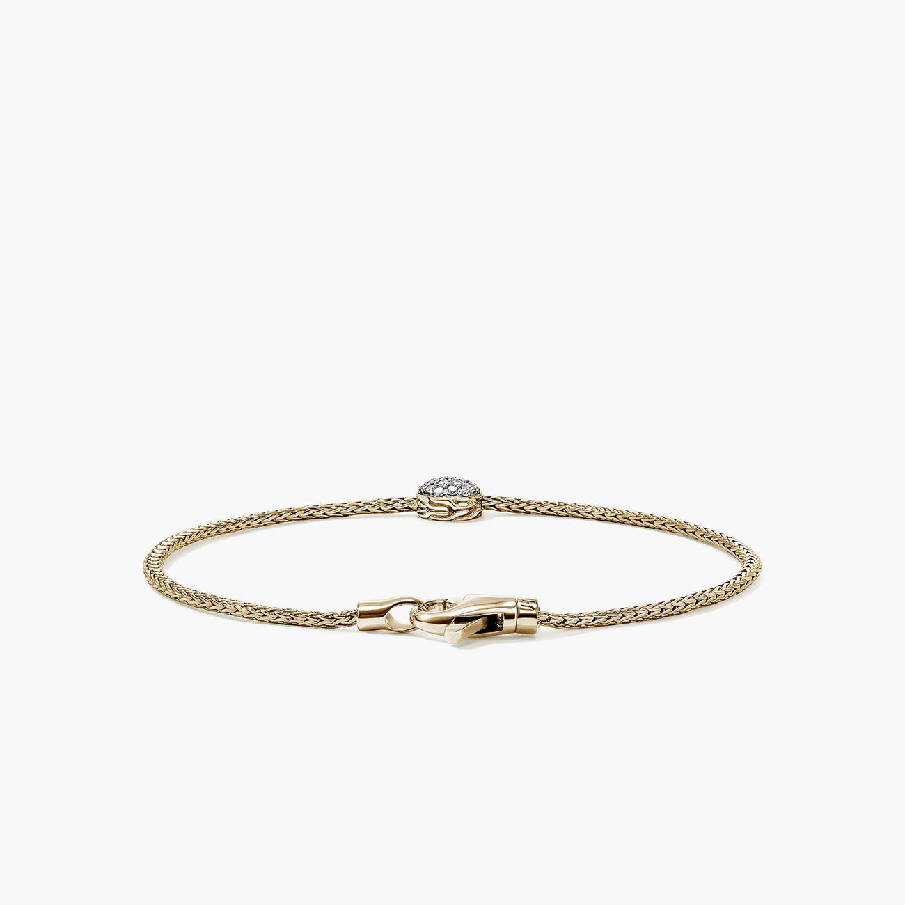 John Hardy Essential Diamond Pavé Bracelet in 14K Yellow Gold