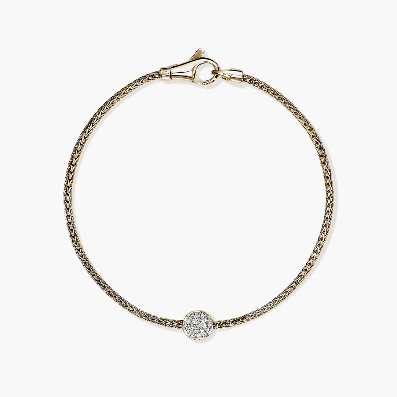 John Hardy Essential Diamond Pavé Bracelet in 14K Yellow Gold