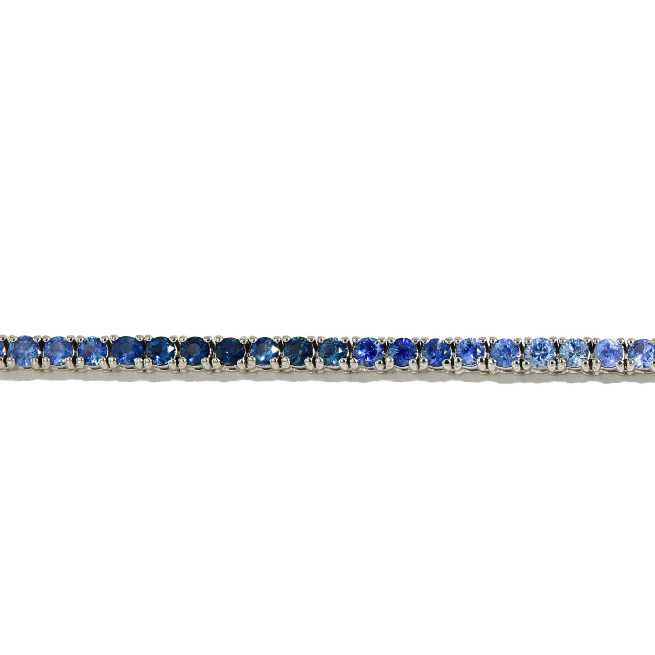 Blue Sapphire Ombre Tennis Necklace