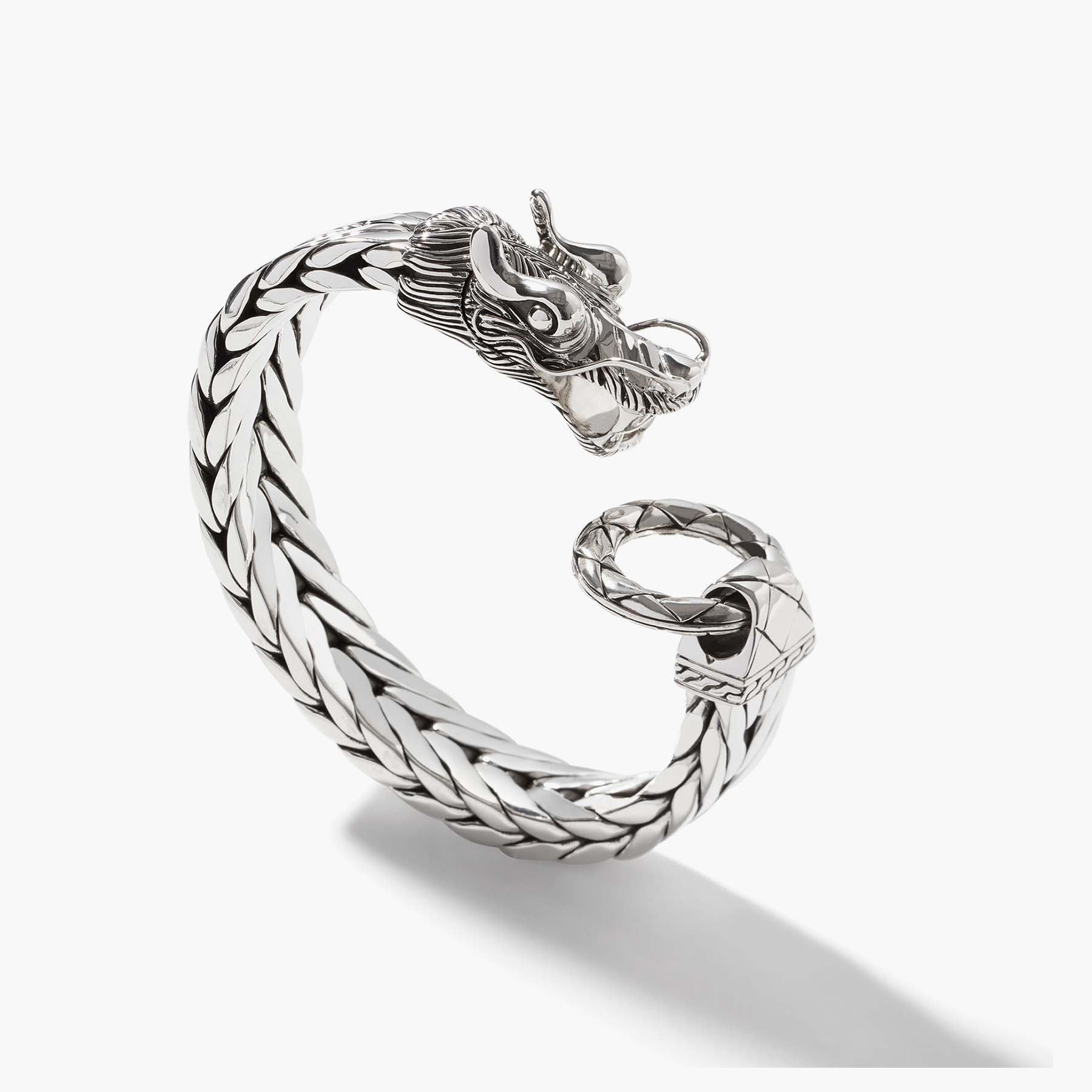 John Hardy Naga Silver 15 x 7mm Rectangular Chain Bracelet