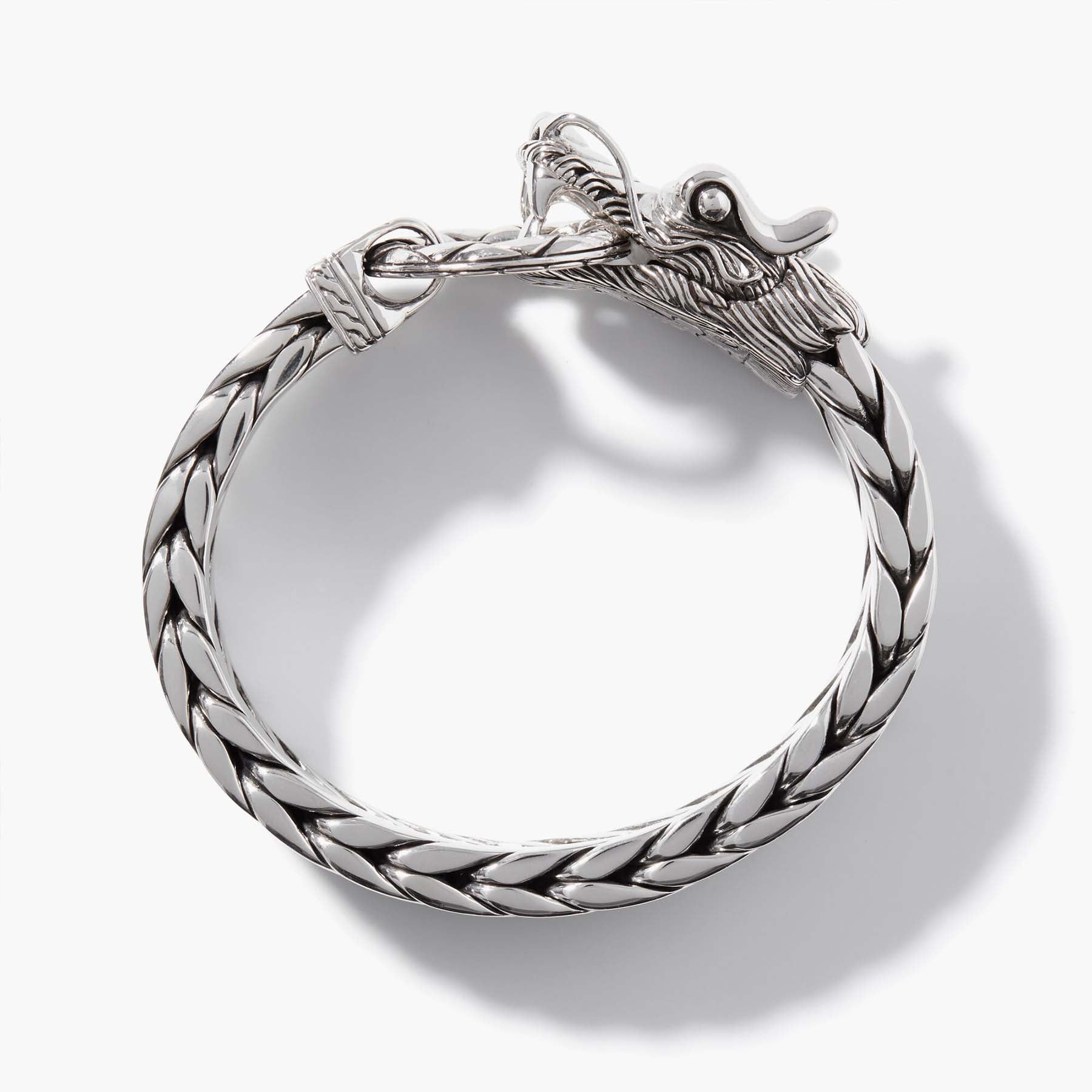 John Hardy Naga Silver 15 x 7mm Rectangular Chain Bracelet