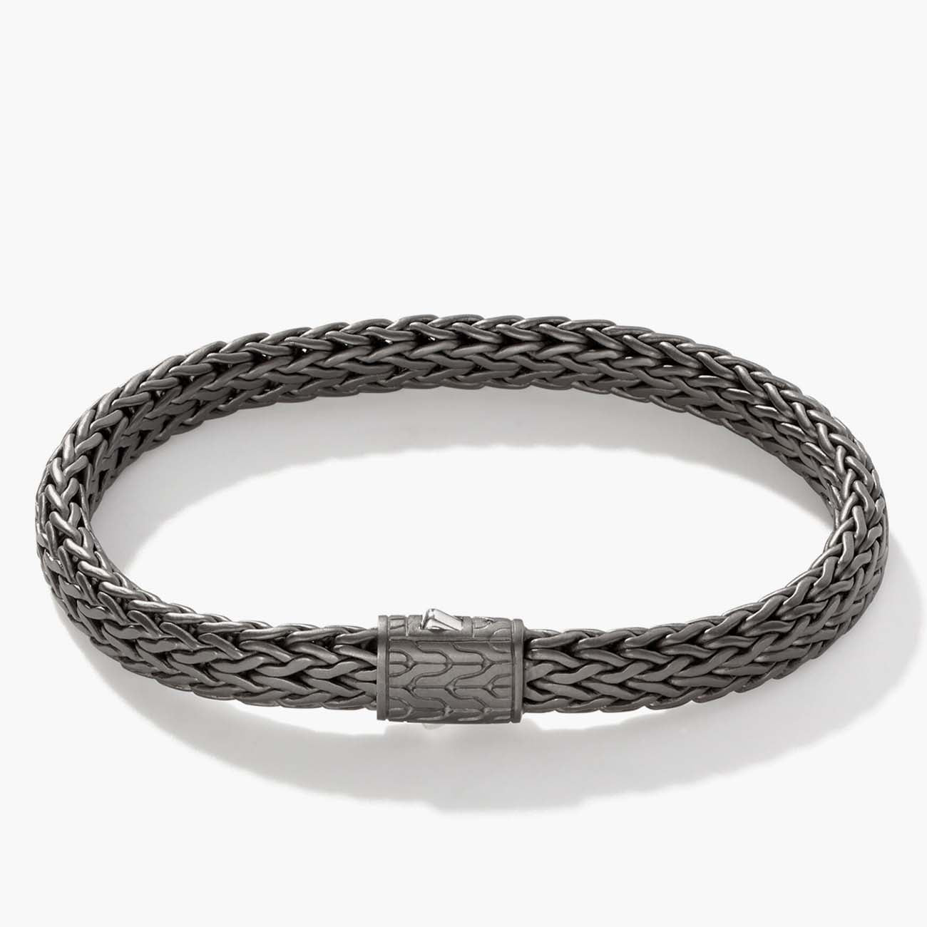 John Hardy Classic Chain Silver Matte Black 8mm Icon Bracelet