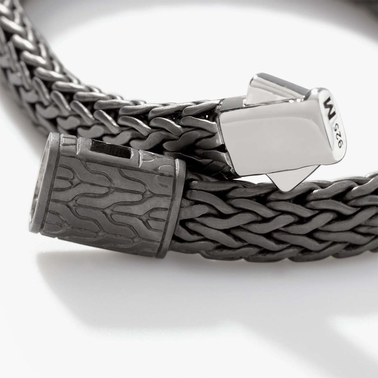 John Hardy Classic Chain Silver Matte Black 8mm Icon Bracelet