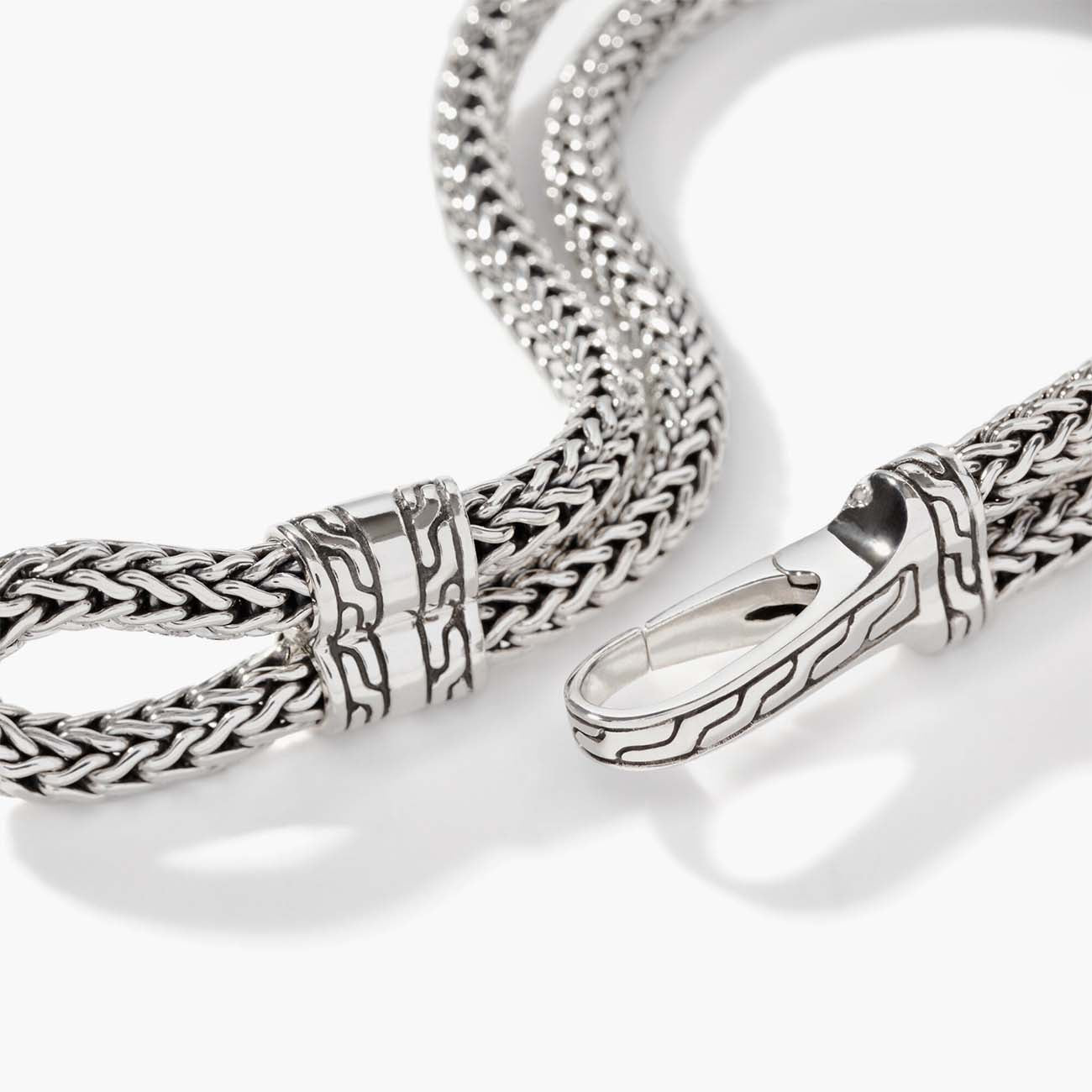 John Hardy Classic Chain Double Silver Hook Bracelet