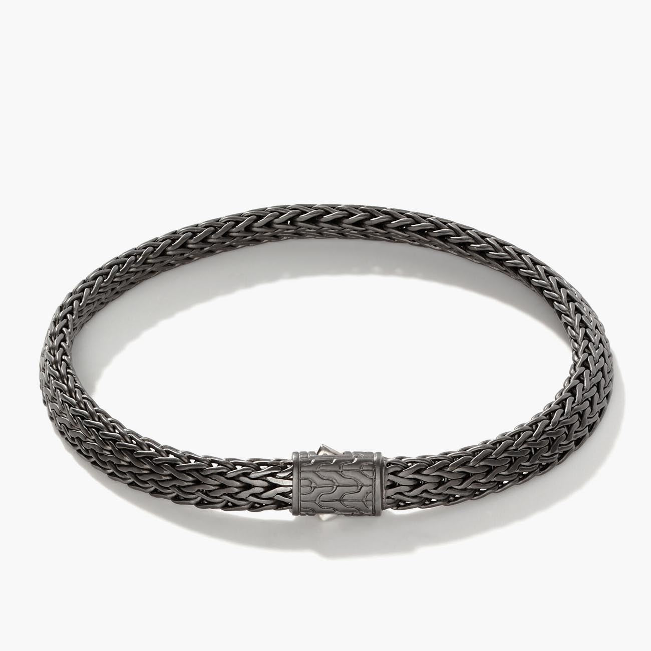 John Hardy Classic Chain Black Rhodium 6.5mm Icon Bracelet