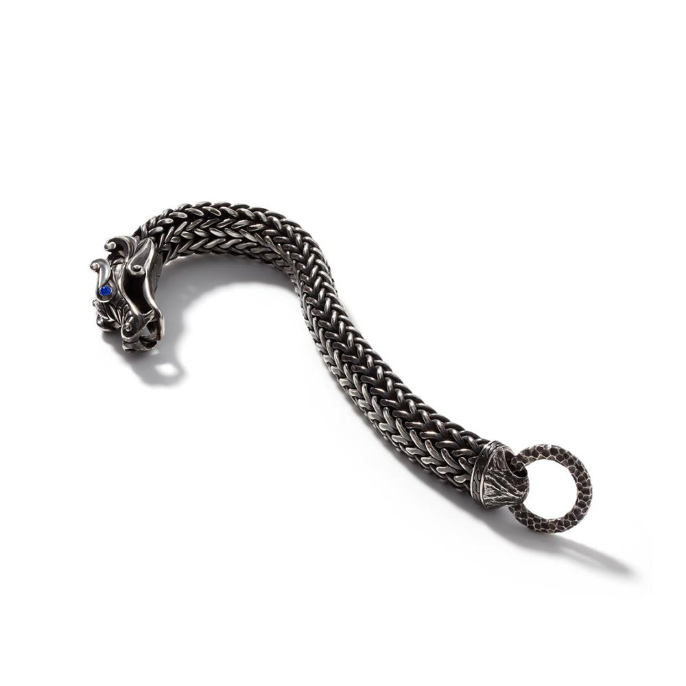 John Hardy Legends Naga Hammered and Reticulated Silver Bracelet