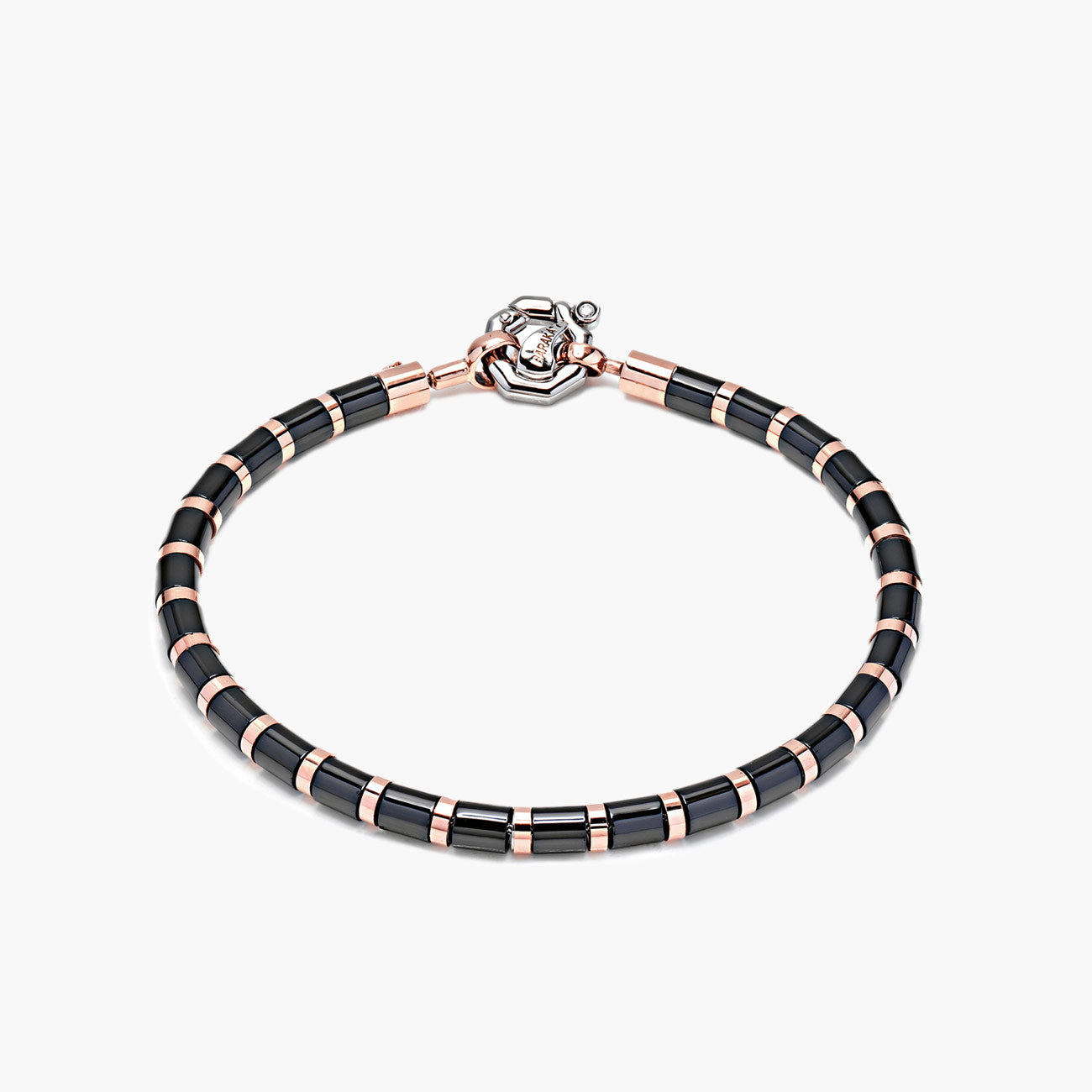 Barakà Snake Two-Tone Black Ceramic Bracelet