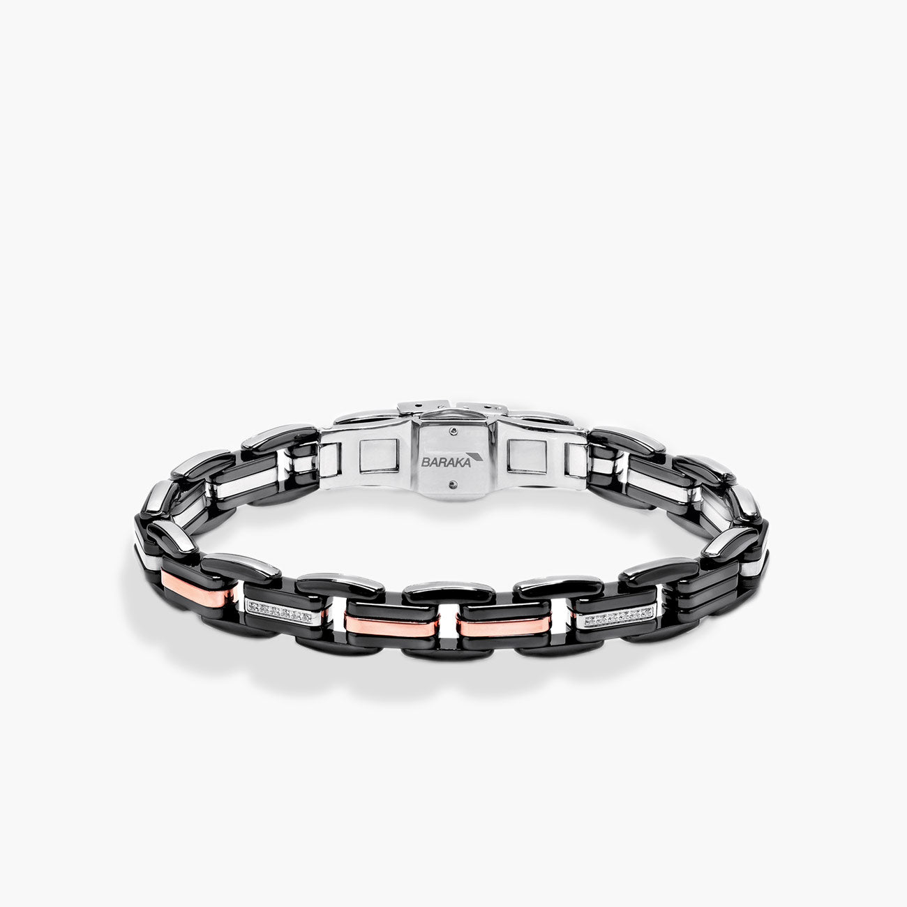 Barakà Explore Mixed Metal Large Link Diamond Bracelet