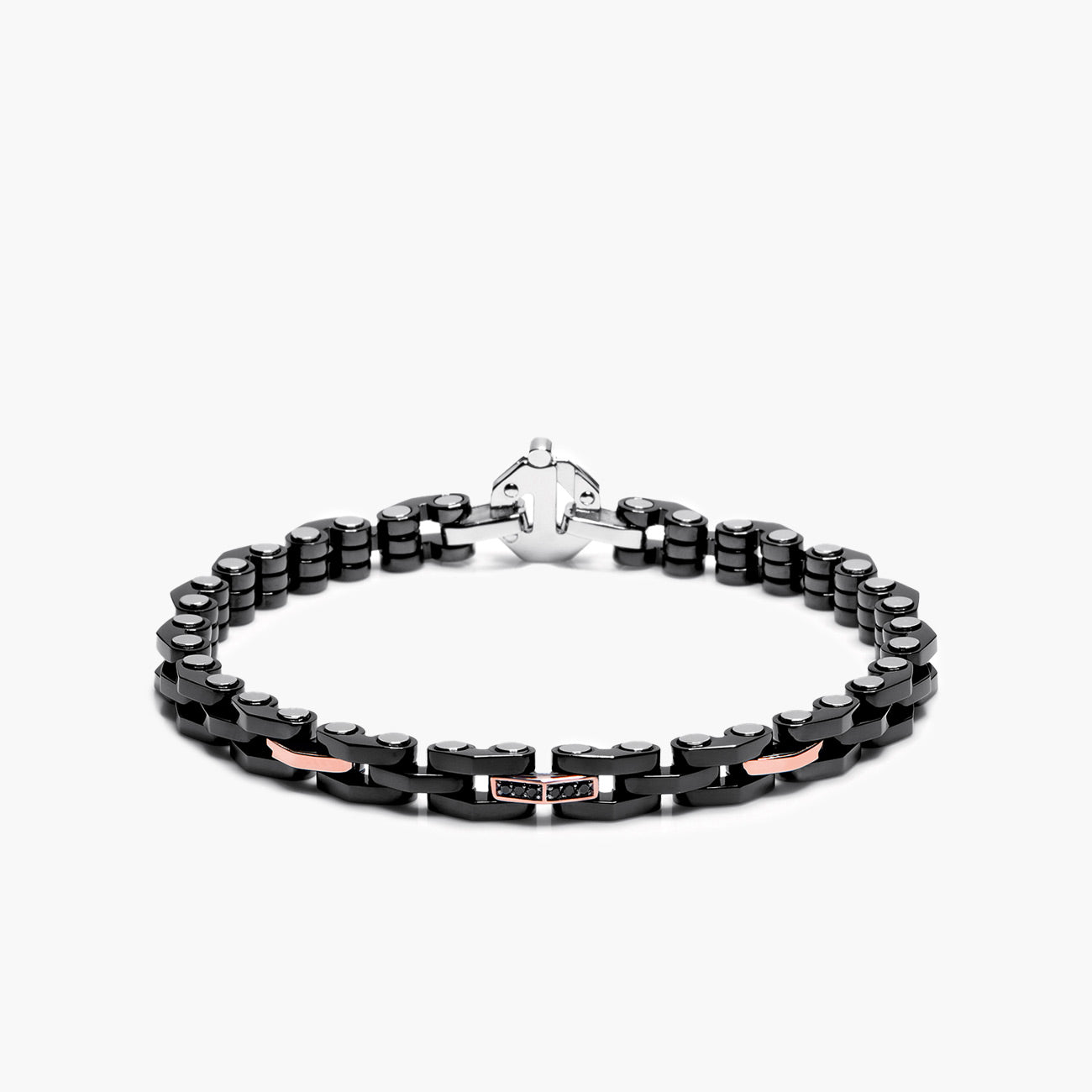 Barakà Explore Mixed Metal Black and White Diamond Bracelet