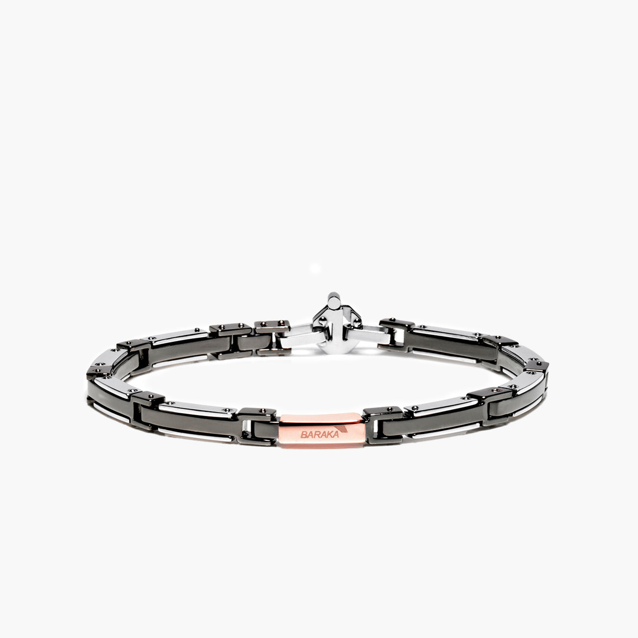 Barakà Explore Two-Tone Black Link Bracelet