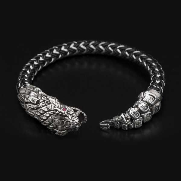 William Henry Full Circle Snake Cord Bracelet