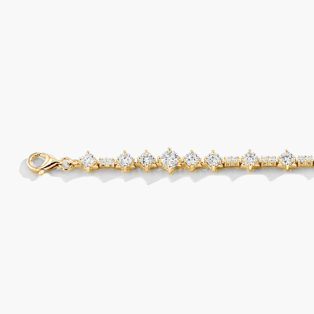 3 Carat Scattered Diamond Tennis Bracelet in 18K Yellow Gold