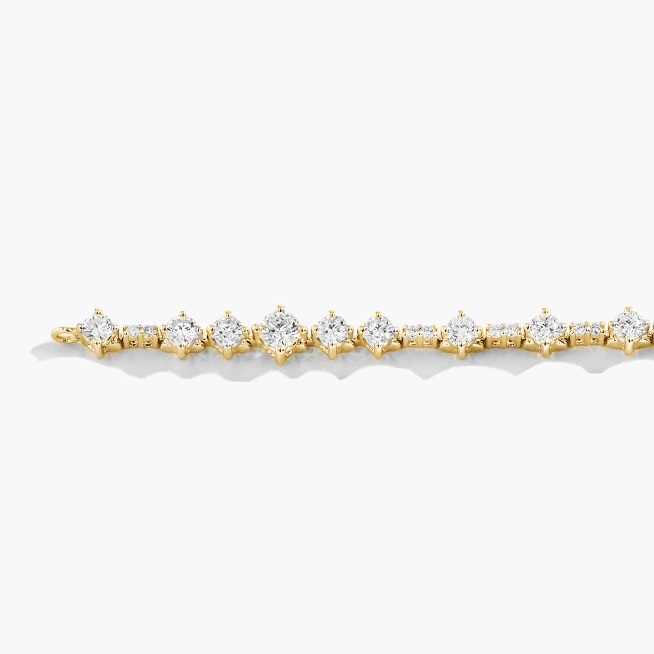 3 Carat Scattered Diamond Tennis Bracelet in 18K Yellow Gold