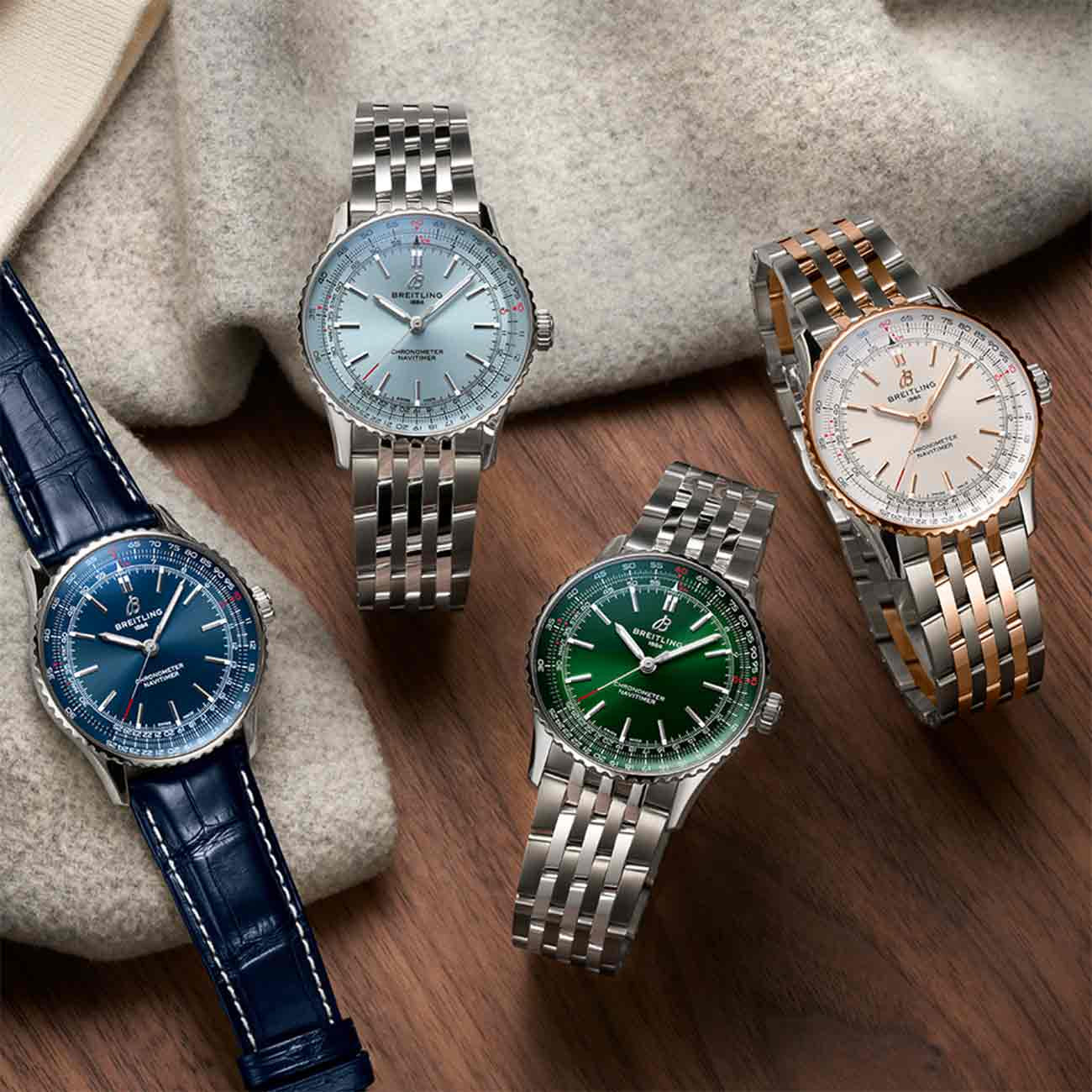 Breitling Navitimer Automatic Dark Green Dial with Black Alligator Strap- 41mm