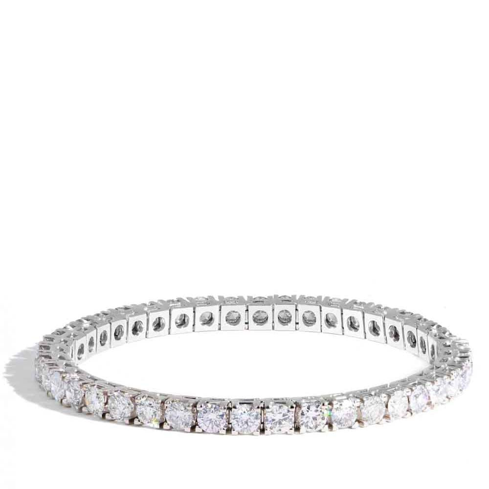 7.5 Carat Natural Diamond Tennis Bracelet in 14k White Gold