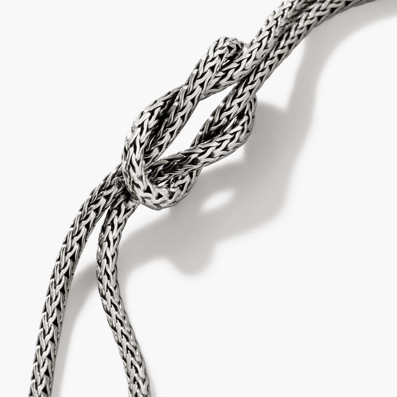 John Hardy Love Knot Silver 1.8mm Chain Double Row Bracelet