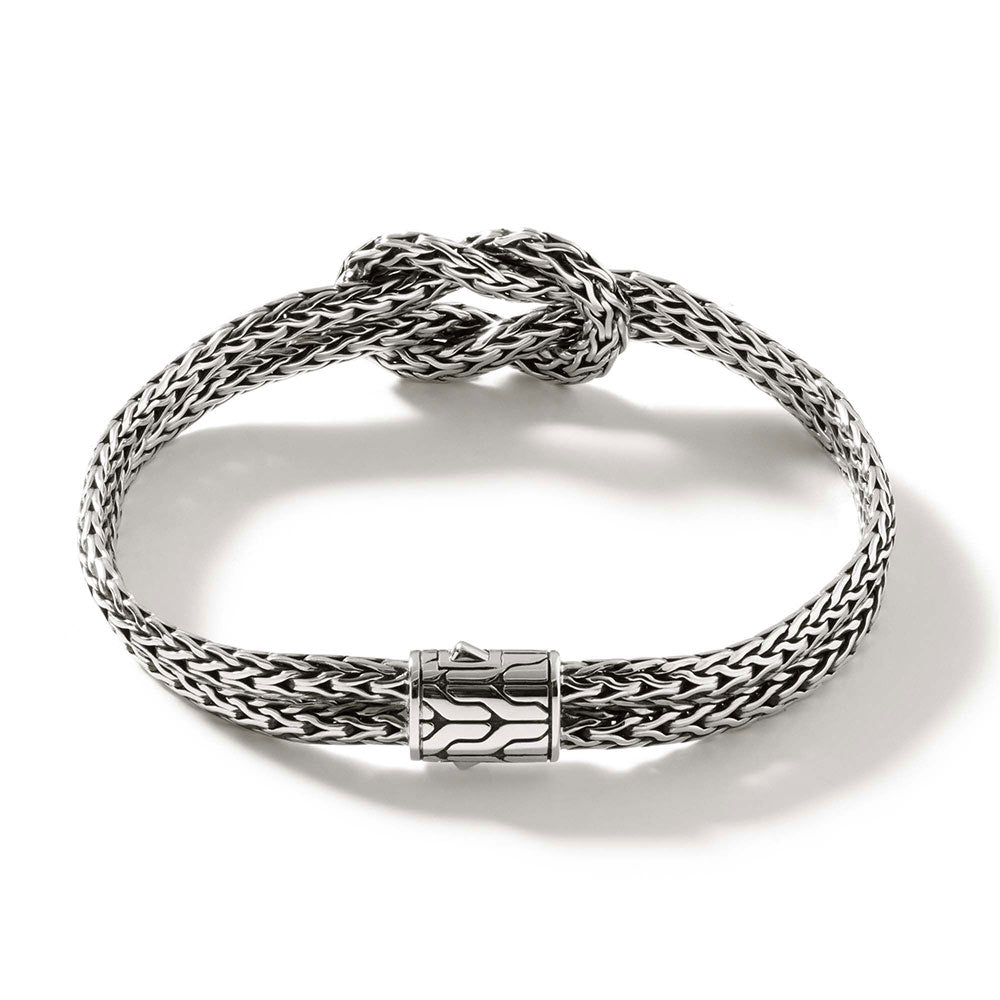 John Hardy Love Knot Silver 3.5mm Slim Chain Double Bracelet