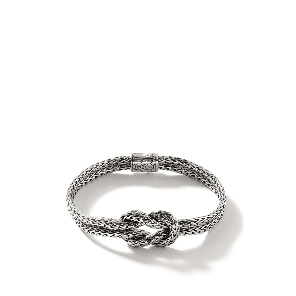 John Hardy Love Knot Silver 3.5mm Slim Chain Double Bracelet