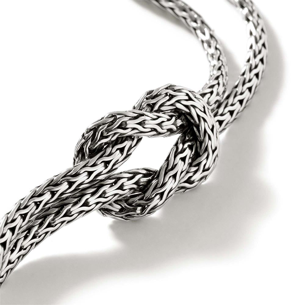 John Hardy Love Knot Silver 3.5mm Slim Chain Double Bracelet