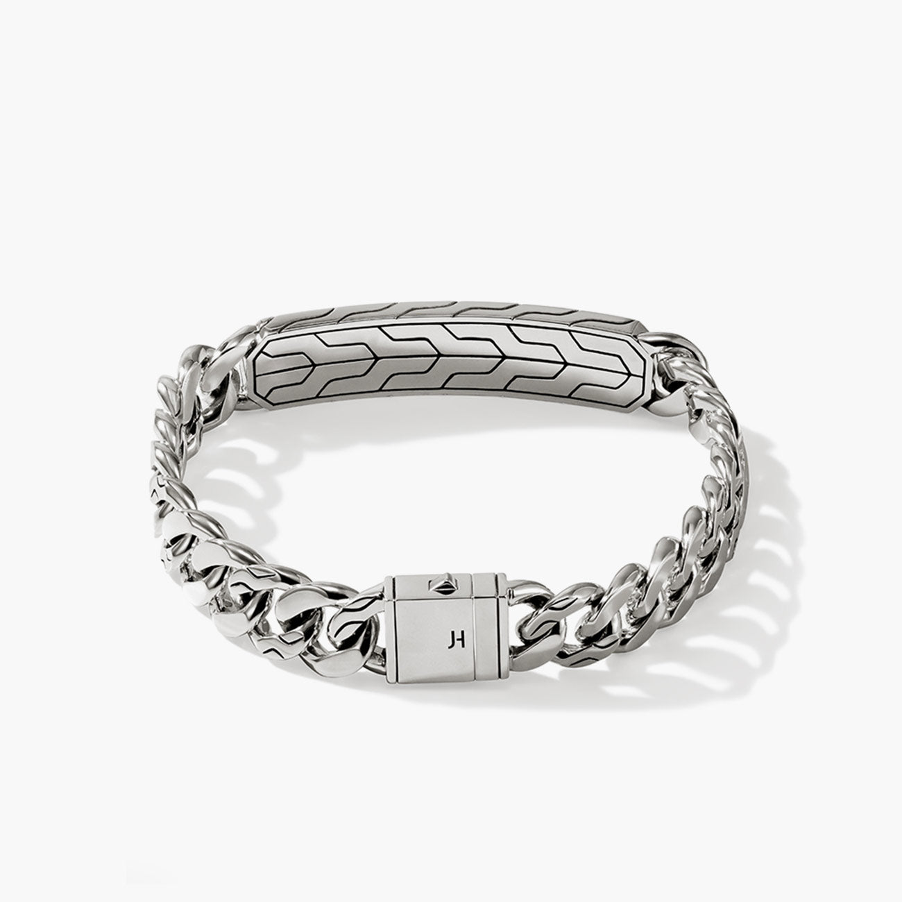 John Hardy 11mm Silver Curb Link Station Bracelet