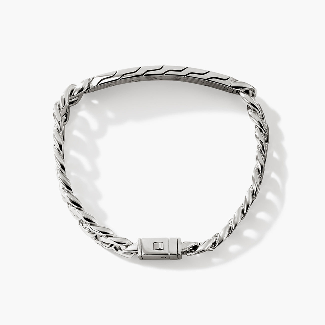 John Hardy 11mm Silver Curb Link Station Bracelet