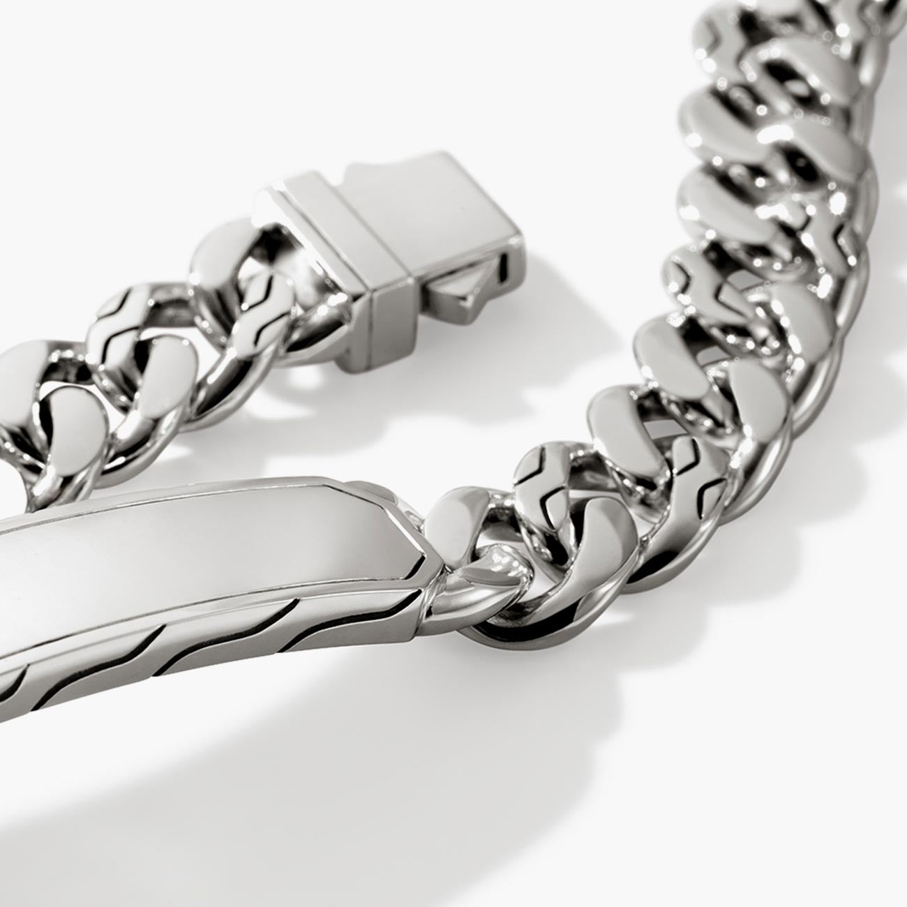 John Hardy 11mm Silver Curb Link Station Bracelet