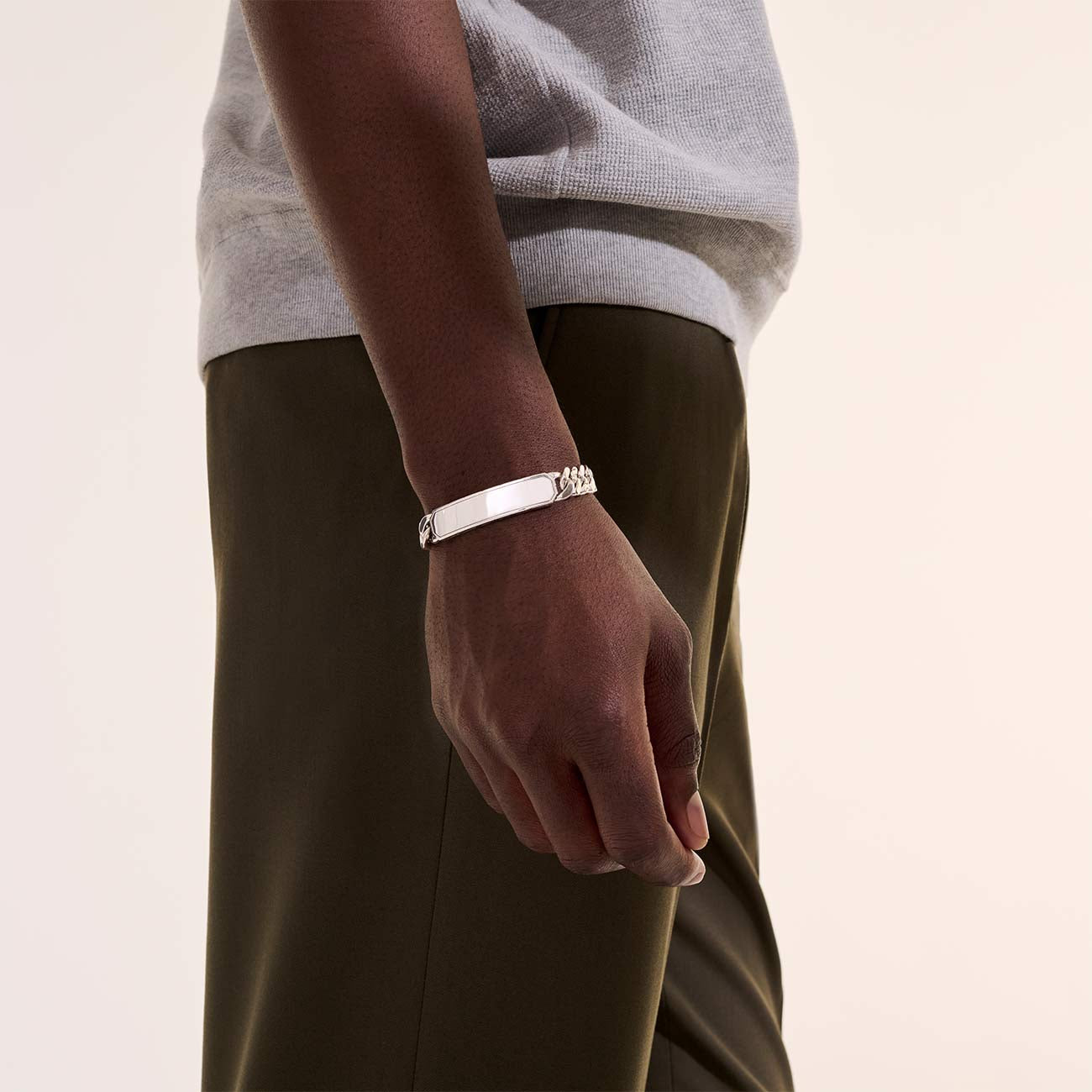 John Hardy 11mm Silver Curb Link Station Bracelet