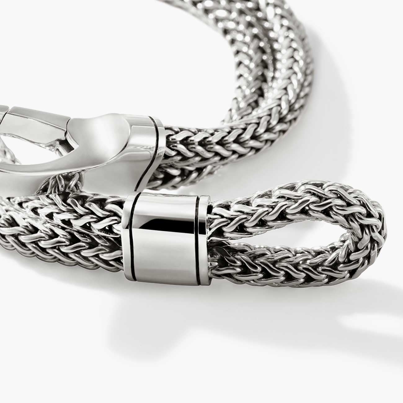 John Hardy Classic Chain Double Silver Hook Bracelet