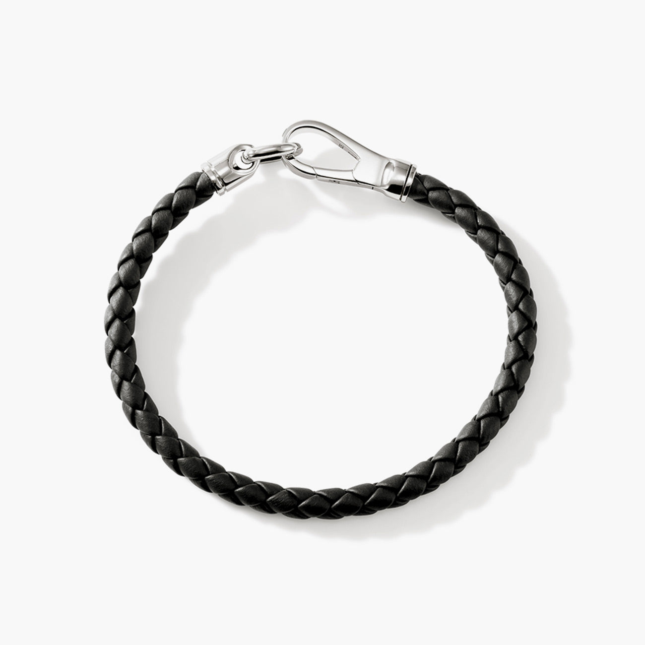 John Hardy Leather Bracelet with Sterling Silver Hook Clasp
