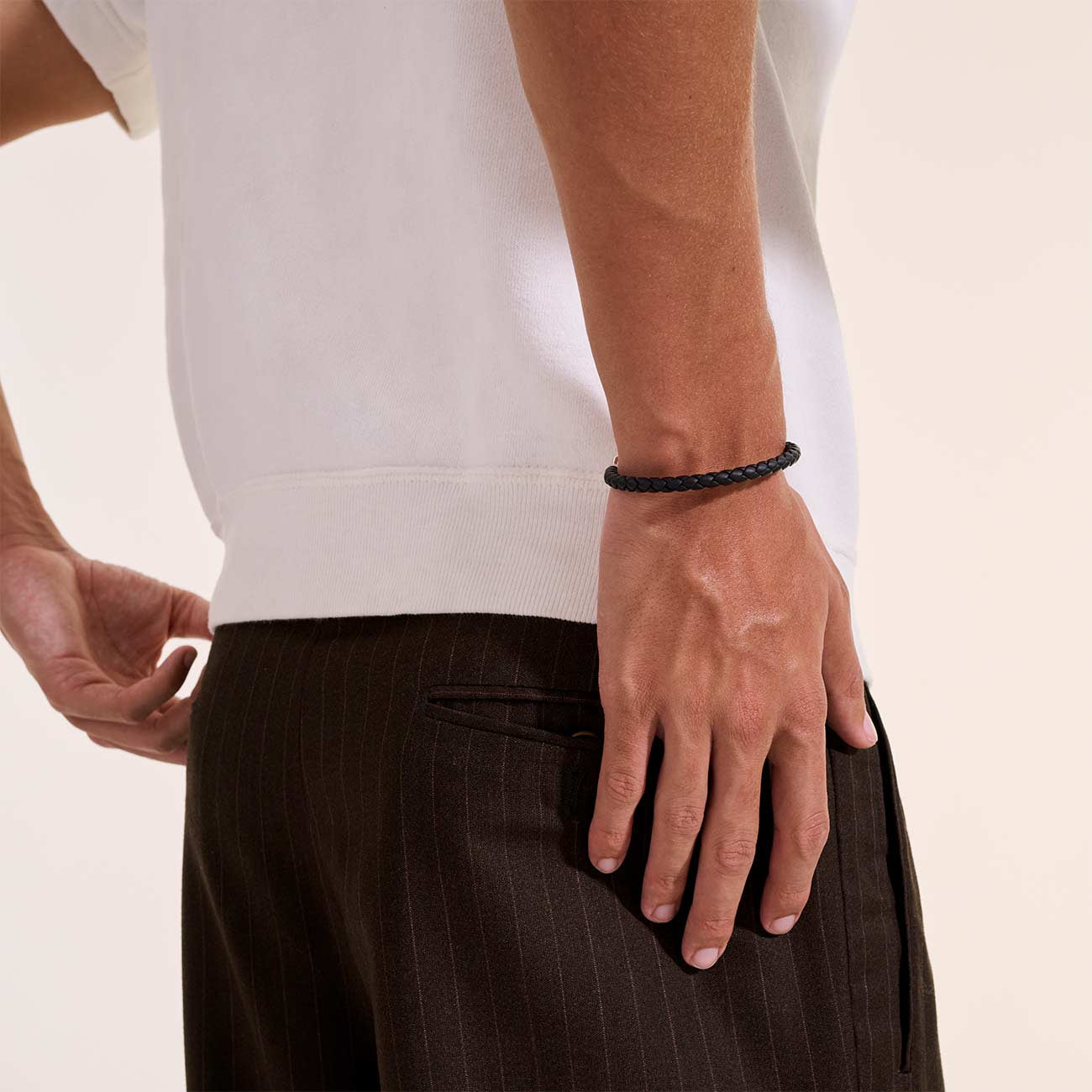 John Hardy Leather Bracelet with Sterling Silver Hook Clasp